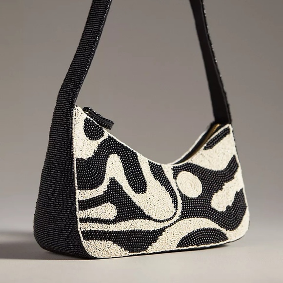 Asymmetric Beaded Shoulder Bag by Anthropologie - Picture 4 of 5